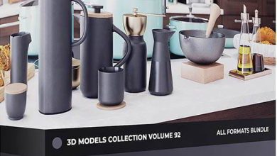 دانلود پکیج آشپزخانه سه بعدی Kitchen Utensils 3D Models Collection – Volume 92