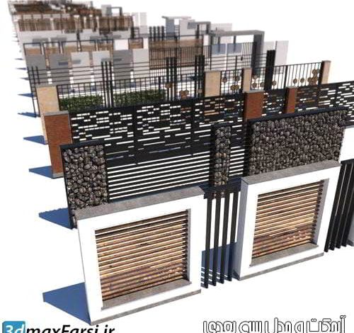 دانلود آبجکت نرده چوبی استیل و کلاسیک اتوکد فرفوژه