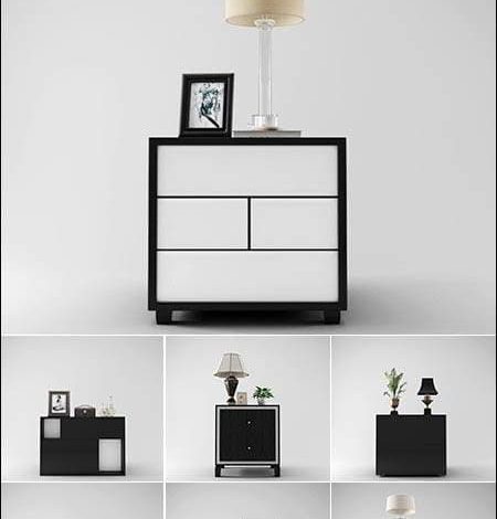 دانلود آبجکت کمد کنار تخت خواب 3D Models Bedbeside Collection from 3D66