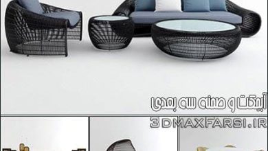 دانلود آبجکت میز و صندلی 3D Models Outdoor Furniture Collection