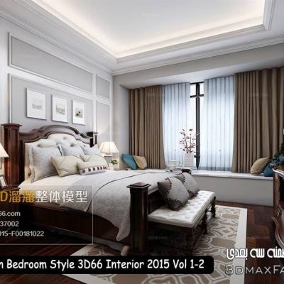 دانلود رایگان صحنه داخلی American Bedroom Style 3D66 Interior 2015 vol.1-2