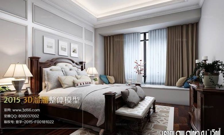 دانلود رایگان صحنه داخلی American Bedroom Style 3D66 Interior 2015 vol.1-2