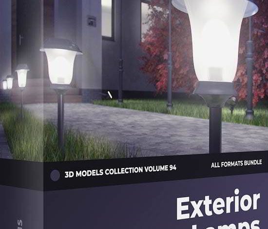 دانلود آبجکت لامپ برای مکس | آبجکت چراغ دیواری : تری دی مکس ویری