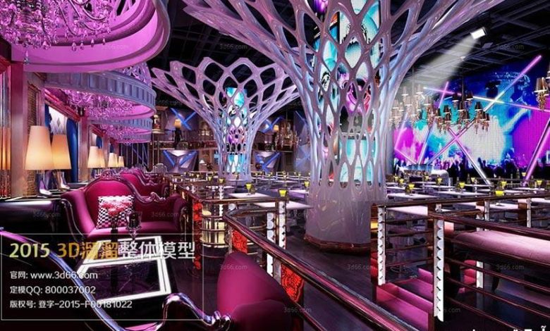 دانلود صحنه آماده بار رستوران فایل آماده KTV Bar Sauna 3D66 Interior 2015