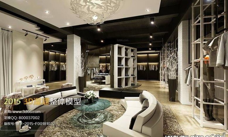 مدل سه بعدی طرح غرفه سالن نمایشگاه Showroom 3D66 Interior 2015