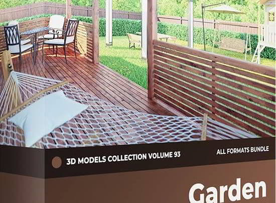دانلود آبجکت محوطه سازی فضای سبز | باغ گل مبلمان+ محوطه سازی