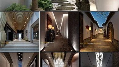 دانلود صحنه آماده راه رو + محل نشستن Corridors Aisles 3D66 Interior 2015 Vol 1-3