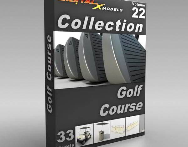 آبجکت باشگاه ورزشی گلف digitalxmodels 3d-model golf course collection
