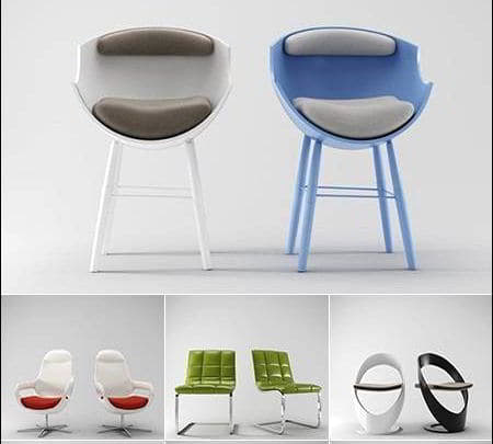 دانلود آبجکت صندلی تری دی مکس 3D Models Chair Collection from 3D66