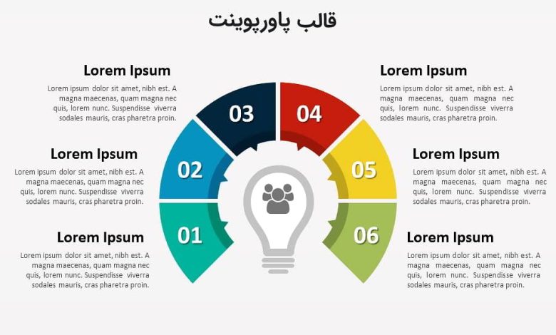 دانلود رایگان پاور پوینت (اسلاید) قالب نمودار پازلی حرفه ای puzzle diagram powerpoint template