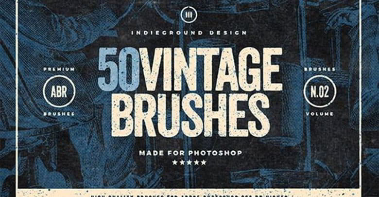 50 vintage brushes set براش فتوشاپ استایل قدیمی کلاسیک