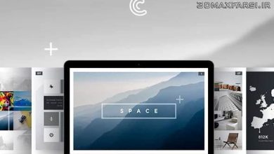 دانلود قالب حرفه ای پاورپوینت ساخت گرافیک ریور graphicriver space powerpoint