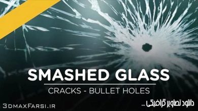 دانلود عکس شیشه شکسته برای فتوشاپ Smashed Glass Effects Pack