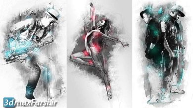 دانلود اکشن فتوشاپ اسکیس آبرنگ Flex 2 Photoshop Action