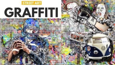 دانلود اکشن فتوشاپ گرافیتی Graffiti Effect with Pop Up Photoshop Action