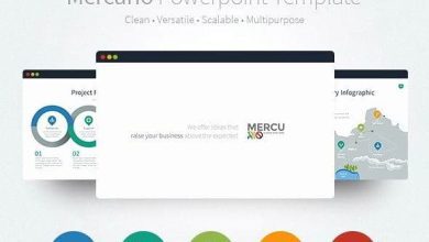 قالب پاورپوینت نمونه کار اینفوگرافیک نمودار نقشه جدول تایم‌لاین graphicriver Mercurio PowerPoint Presentation Template