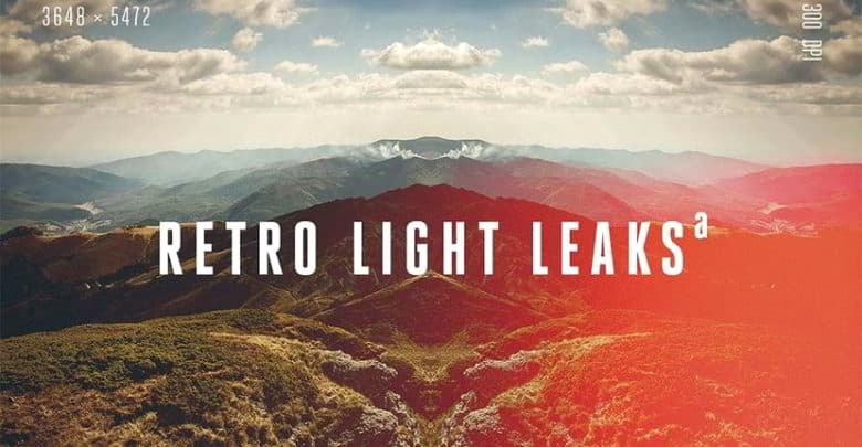 پکیج کامل افکت نور فتوشاپ وینتج رترو (عکس های قدیمی) Retro Light Leaks