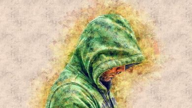 اکشن فتوشاپ لکه‌ آبرنگ GraphicRiver Stain Photoshop Action