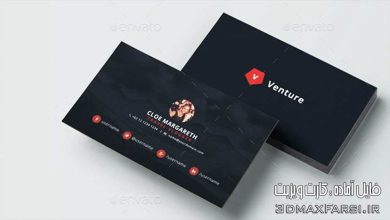 envato Venture Corporate Business Card Template دانلود نمونه کارت ویزیت آماده لایه باز معماری شخصی مذهبی