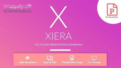 دانلود قالب پاورپوینت خلاقانه با اسلاید حرفه ای xiera powerpoint template