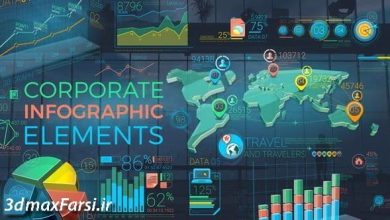 دانلود لوگو آیکن اینفوگرافیک افترافکت Colorful Corporate Infographic Elements