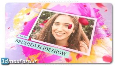 پروژه اسلاید شو افترافکت عاشقانه  VideoHive Brushed Petals Slideshow
