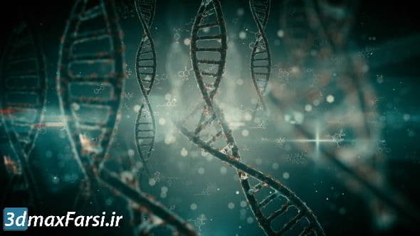 بکگراند موشن گرافیک پزشکی پریمیر پرو + افترافکت Pack Backgrounds Futuristic DNA Strands Looped HD