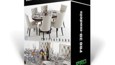 دانلود آبجکت سه بعدی میز و صندلی 3DDD PRO Table and Chair Vol. 1