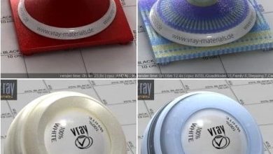 مجموعه متریال نیمه شفاف ویری Vray SSS Special Materials Bundle