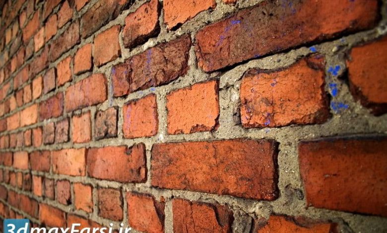 آموزش ساخت متریال آجر در vray (تری دی مکس ویری فتوشاپ)