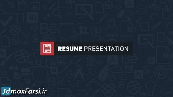 دانلود پروژه افترافکت رزومه Resume Presentation