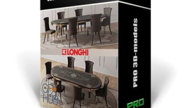 دانلود آبجکت میز و صندلی رستوران 3DDD PRO Table and Chair Vol. 4