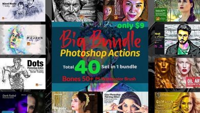 دانلود رایگان بسته عظیم 40 اکشن حرفه ای برای فتوشاپ creativemarket Photoshop Actions Big Bundle