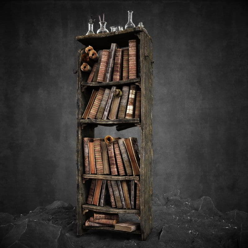 آبجکت قفسه کتاب Evermotion - Archmodel Vol 153