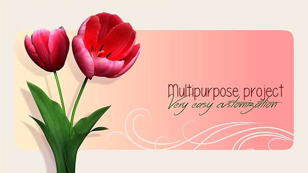 پروژه آماده گل و گیاه Flower Elements