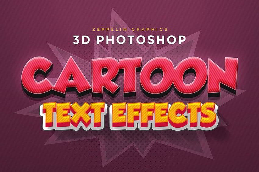 فونت سه بعدی در فتوشاپ 150 3D Text Effects for Photoshop