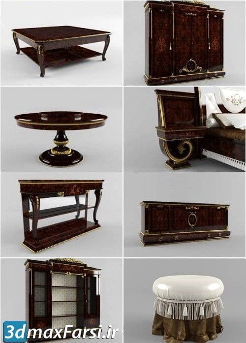 دانلود رایگان آبجکت مبلمان کلاسیک 3d max