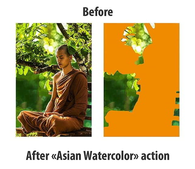 دانلود اکشن فتوشاپ Asian Watercolor Photoshop Action by Lil_Bro | GraphicRiver