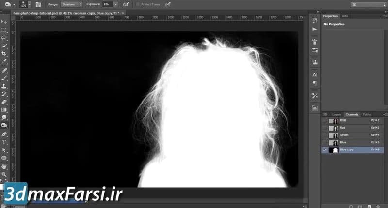 دانلود رایگان آموزش ماسک کردن فتوشاپ برای جداسازی مو