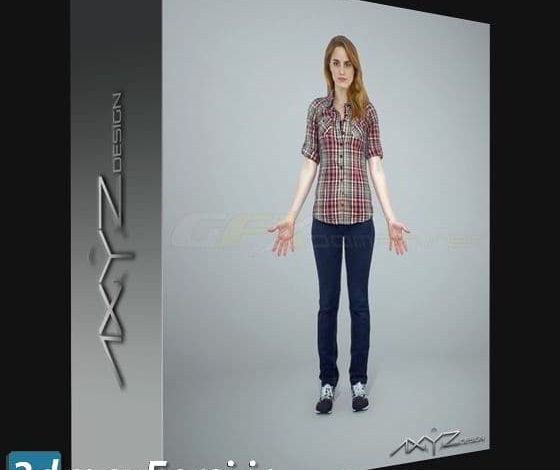 پکیج انسان آماده برای انیمشن سازی Axyz 3d humans collection