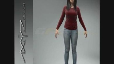 دانلود پرسوناژ انسان ریگ شده AXYZ Design High Quality Rigged 3D Woman
