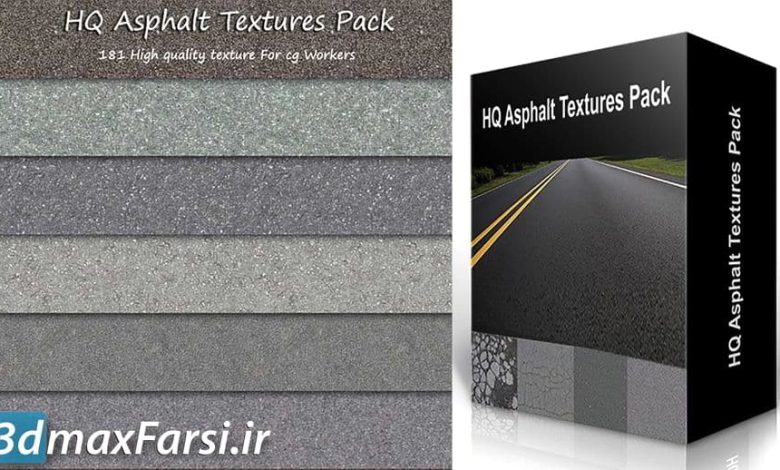 دانلود تکسچر آسفالت و جاده (آسیب دیده) HQ Asphalt Textures Bundle