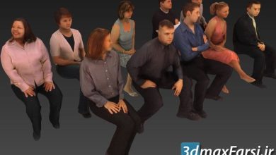 دانلود آبجکت انسان نشسته برای تری دی مکس Got3d - People-Models-Seated 1