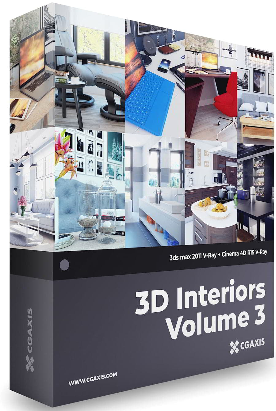 دانلود رایگان صحنه سه بعدی 3D Interiors – CGAxis Collection Volume 3