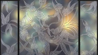 دانلود آبجکت پنجره سنتی تری دی مکس Pro 3DSky - Birds stained glass Tiffany