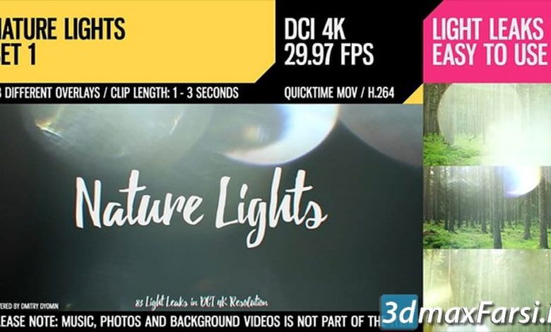 مجموعه موشن گرافیک افکت نور طبیعی Nature Lights Set 1