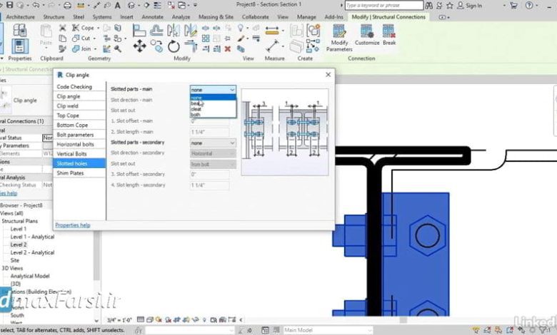 revit structure adding clip angle