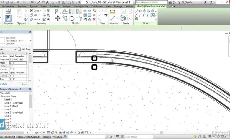 آموزش ترسیم فونداسیون رویت استراکچر به زبان فارسی