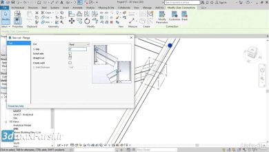 آموزش رویت استراکچر اضافه کردن میتر Revit Structure miter