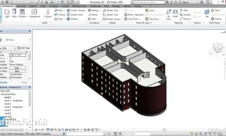 آموزش تنظیم ویو سازه رویت استراکچر Revit Structure structural views
